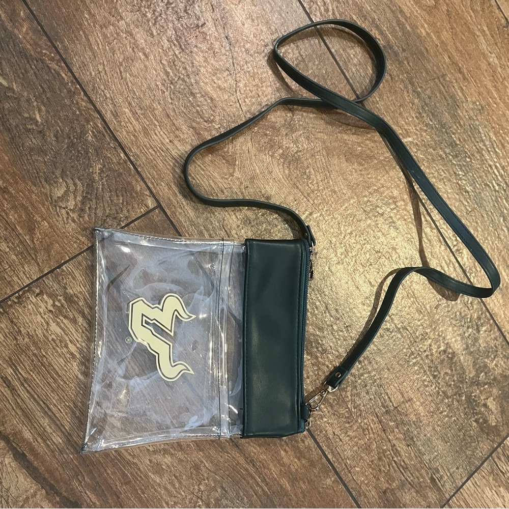 USF University of South Florida Clear Crossbody Stadium Bag with Strap